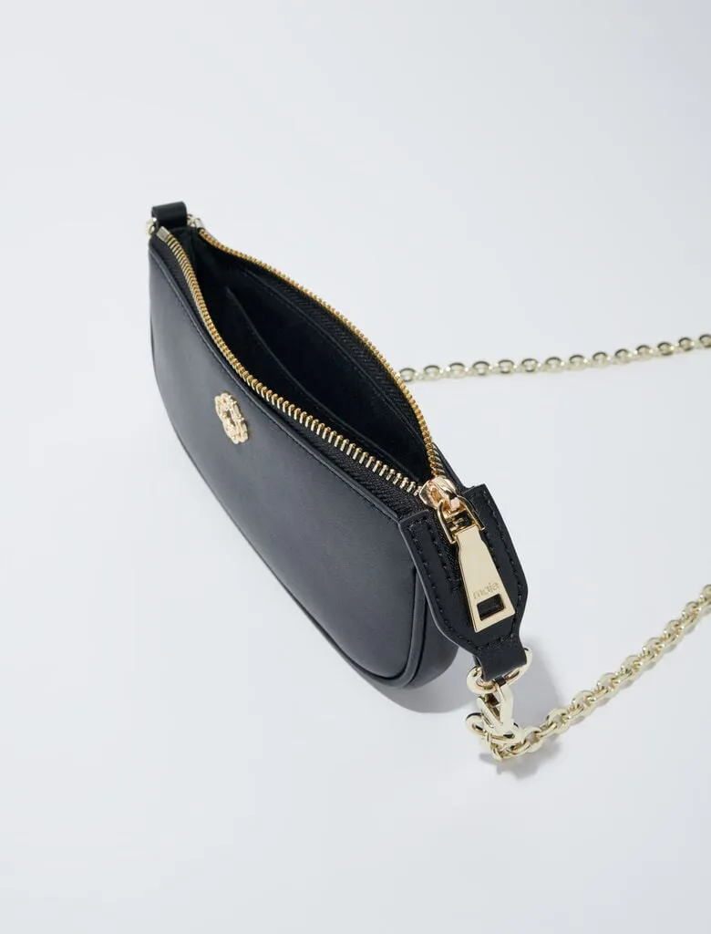 Leather clutch bag
