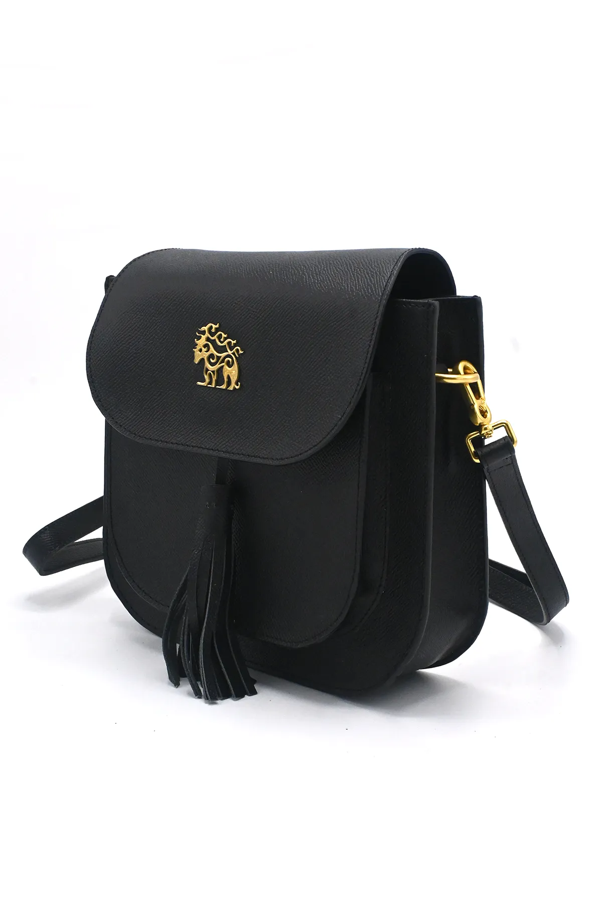 Leather Crossbody Bag with Detachable Strap