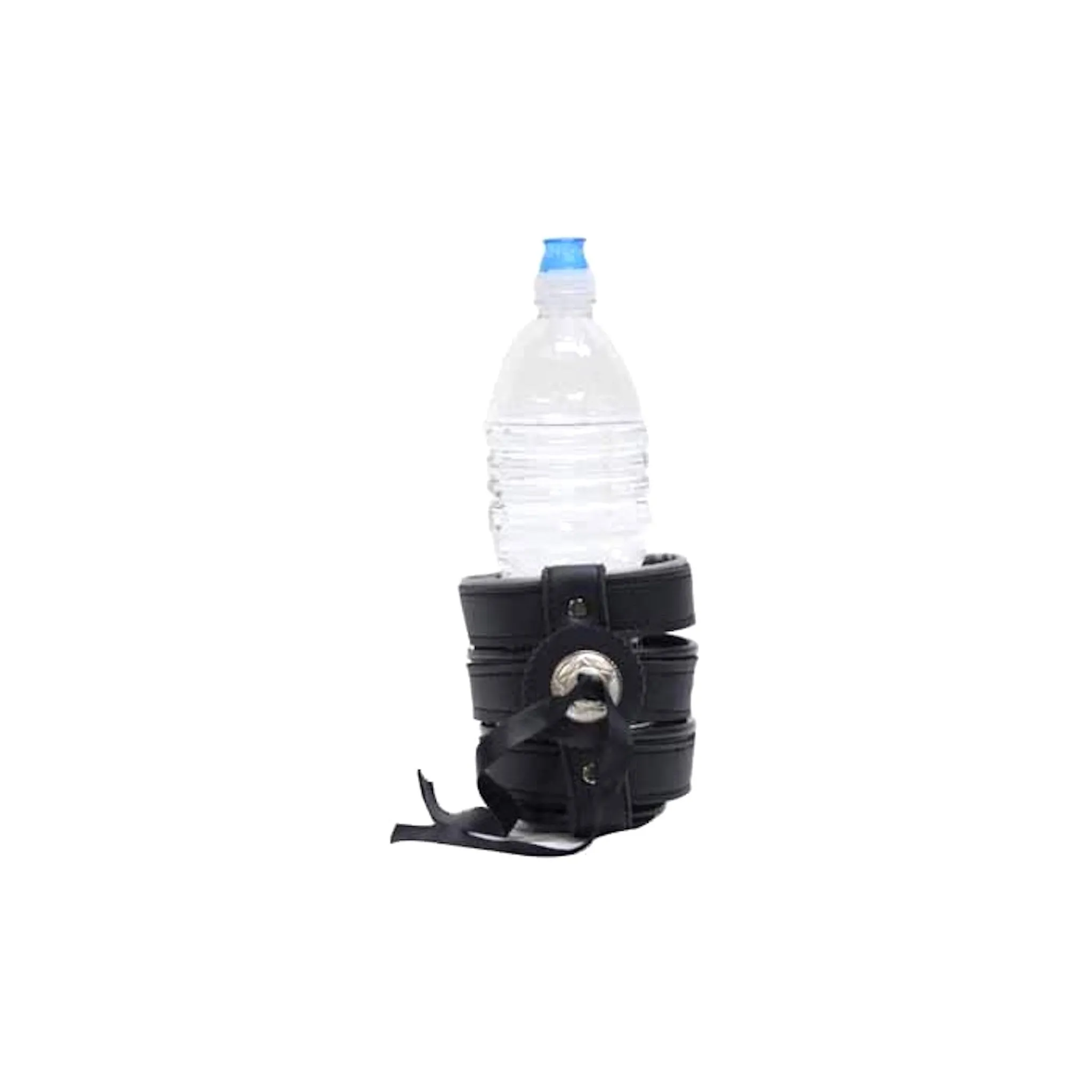 Leather Motorcycle Cup Holder With Concho