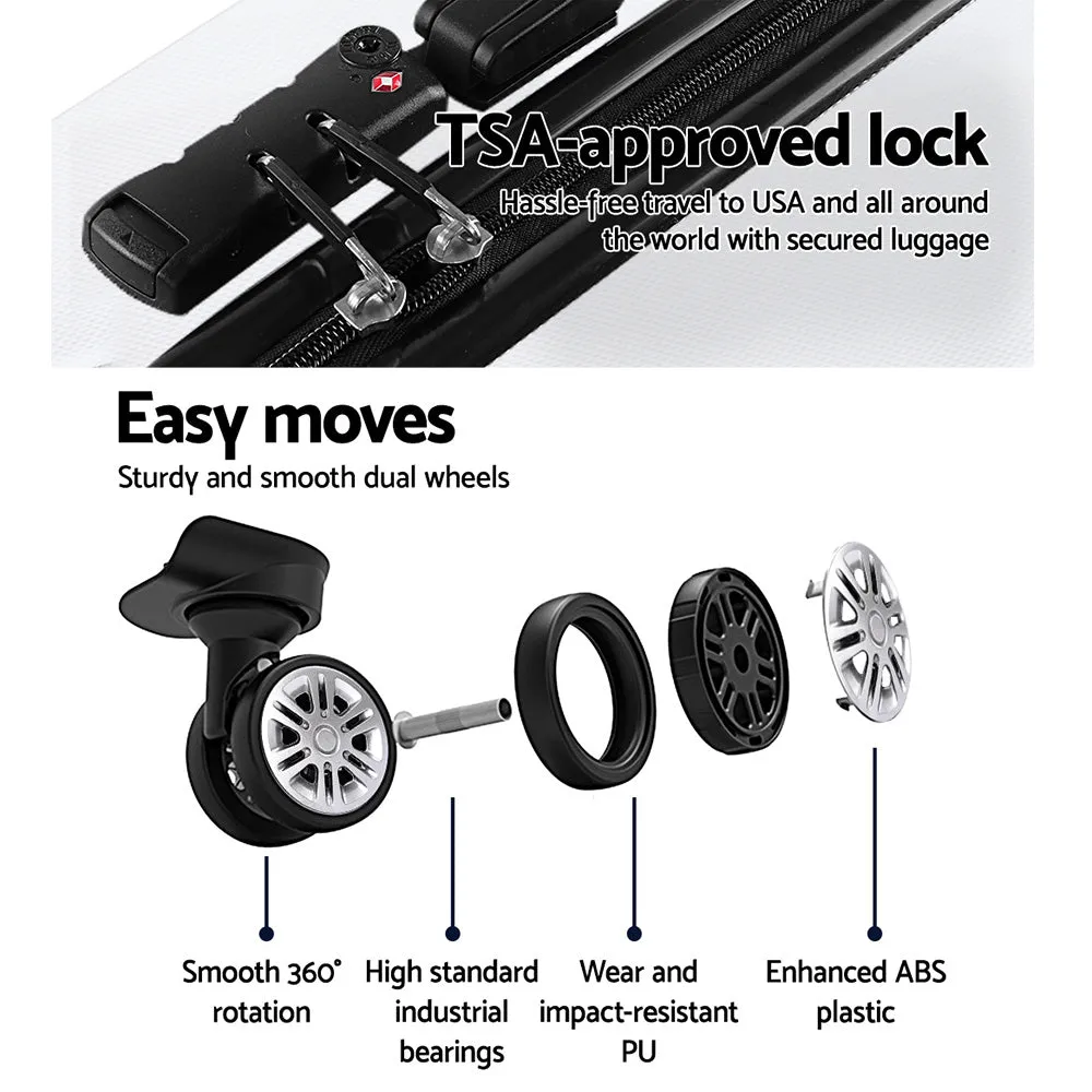 Lightweight 3pc Hard-Shell Luggage Set | TSA Lock | Wanderlite