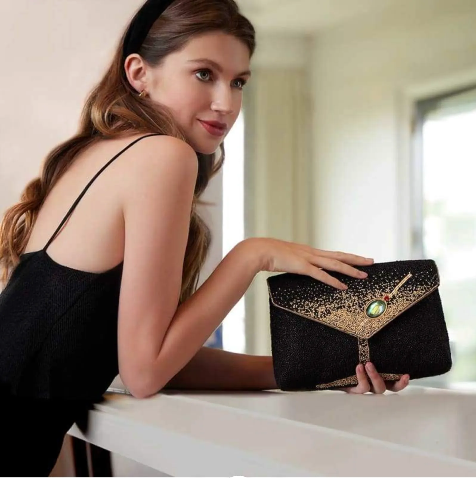 Mary Frances Olive You Crossbody Clutch
