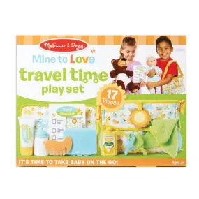 MELISSA & DOUG Mine To Love Playset Travel Time: 17-piece play set gives kids everything they need to pack up and take their favorite baby dolls and stuffed animals on the go - 31707