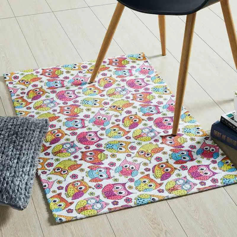 Mona B - Printed Animal Transport Kids Room Dhurrie Carpet Rug Runner Floor Mat for Living Room Bedroom: 2 X 3 Feet Multi Color (BR-306)