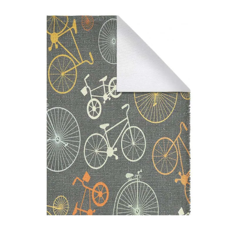 Mona B - Printed Cycle Kids Room Dhurrie Carpet Rug Runner Floor Mat for Living Room Bedroom: 2 X 3 Feet Multi Color- PR-110