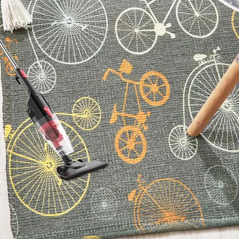 Mona B - Printed Cycle Kids Room Dhurrie Carpet Rug Runner Floor Mat for Living Room Bedroom: 2 X 3 Feet Multi Color- PR-110