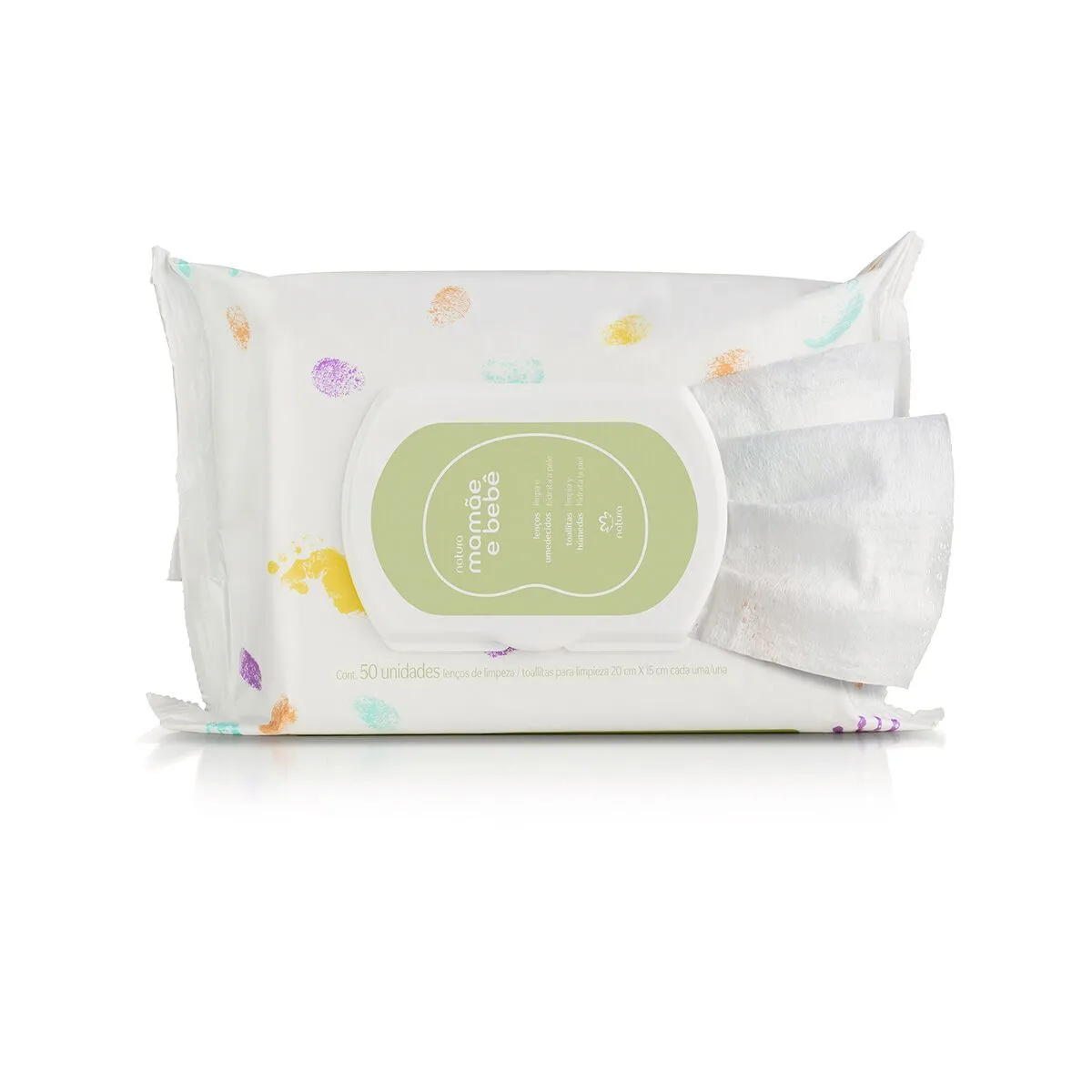 Natura MAMÃE E BEBÊ Lenços Umedecidos Com Fragrância 50 Folhas / Licenses Moist With Fragrance - 50 Sheets