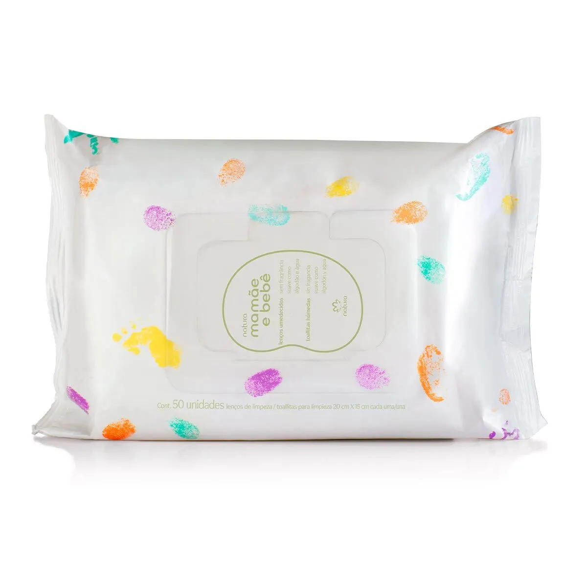 Natura MAMÃE E BEBÊ Lenços Umedecidos Sem Fragrância 50 Folhas / Licenses Moistless Without Fragrance - 50 Sheets