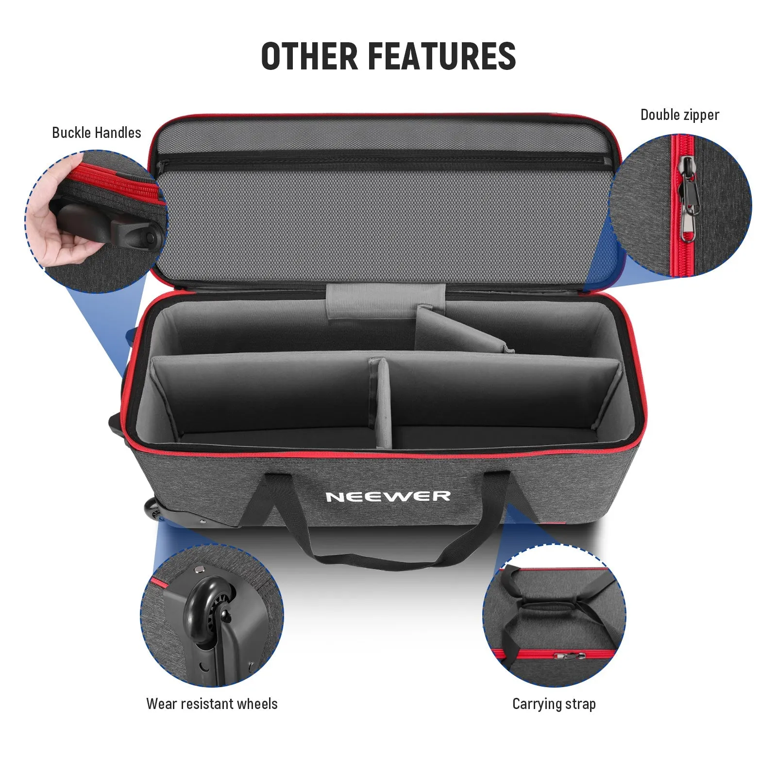 NEEWER PB005 30"x11"x11" Trolley Case with Wheels