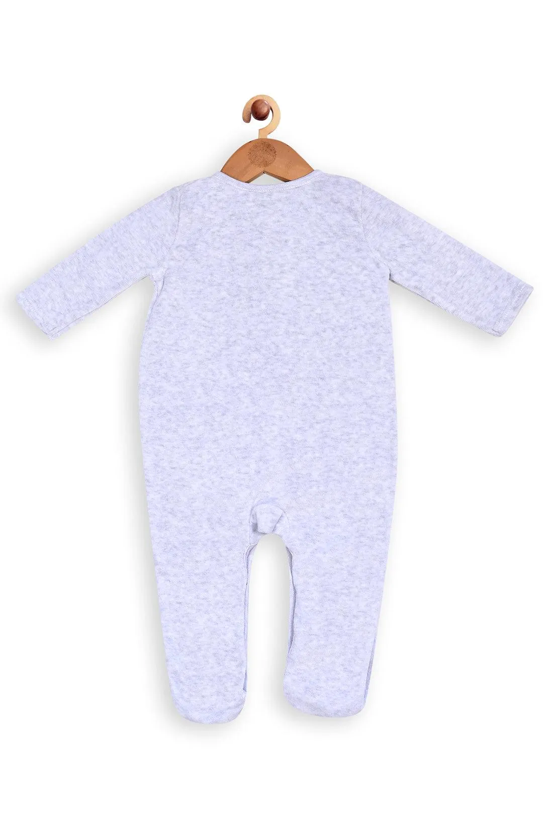 One Friday Baby Boys Grey Front Open Romper