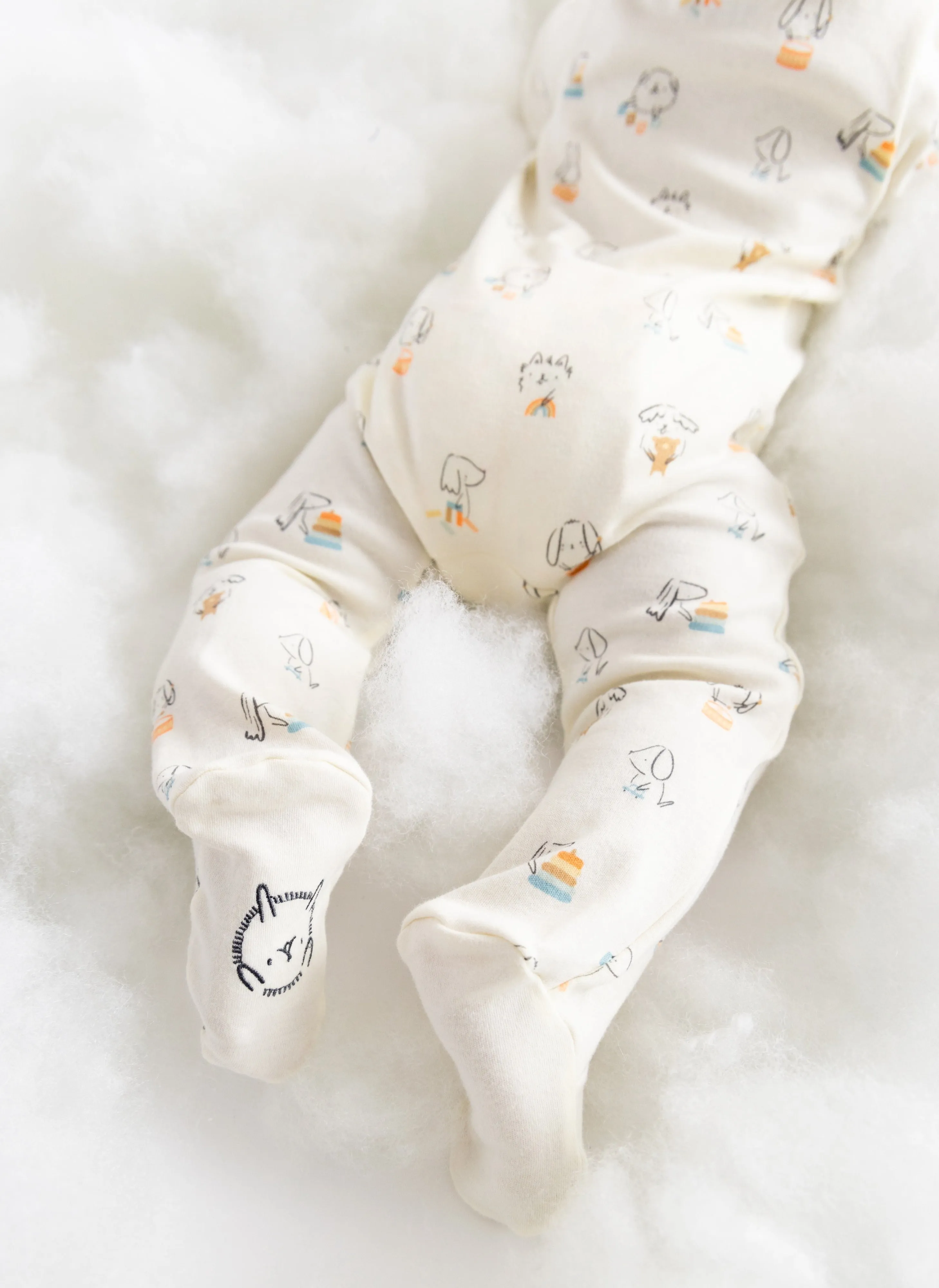 Organic Cotton Magnetic Footie - Seasonal Prints