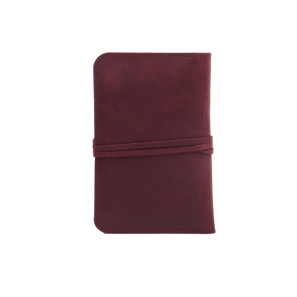 Passport Holder - Burgundy Leather