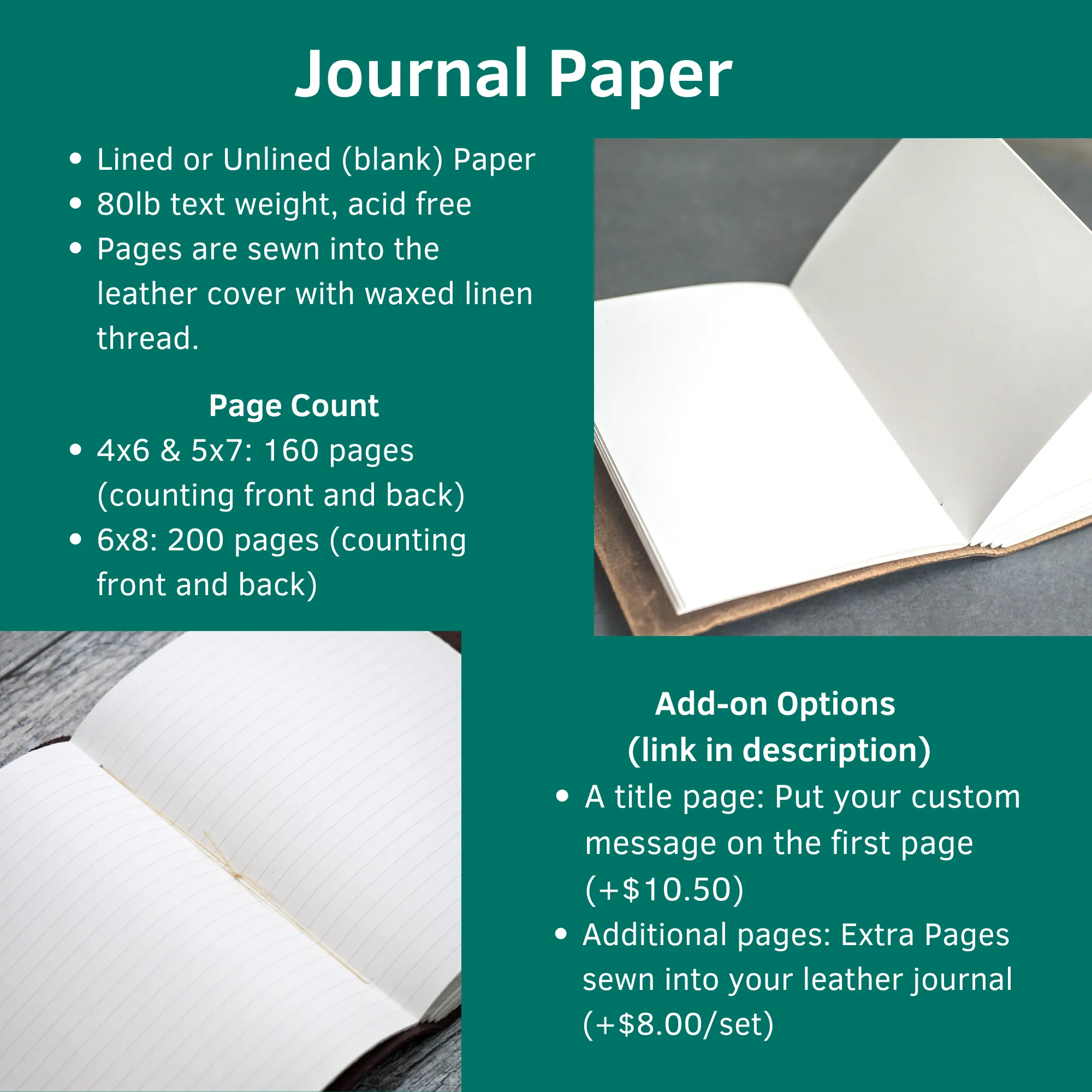 Perfectly Imperfect Personalized Journal and Pocket Journal Bundle