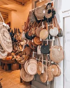 Round Rattan Straw Bag Crossbody Canteen Beach Purse Boho Bohemian Handbag Handmade Messenger Bag Natural Brown Beige Black White Colors Over 50 Different Styles!