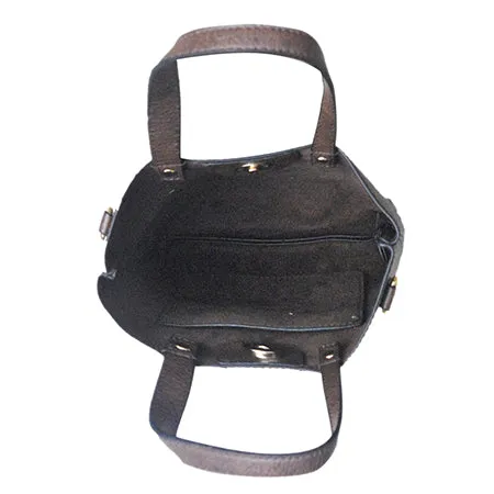 !SALE! Taupe Gray Faux Leather NGIL Bucket Handbag