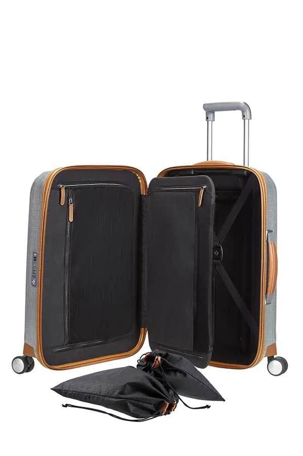 SAMSONITE LITE CUBE DLX 55CM SPINNER ALUMINIUM