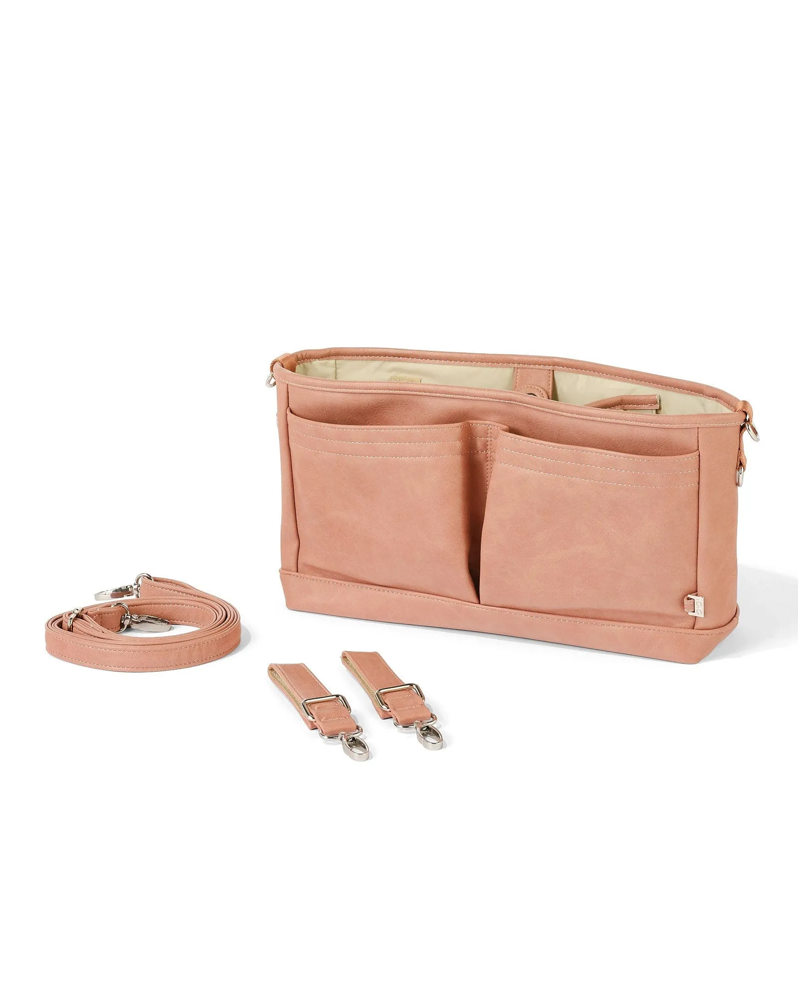 Signature Pram Caddy - Dusty Rose Vegan Leather