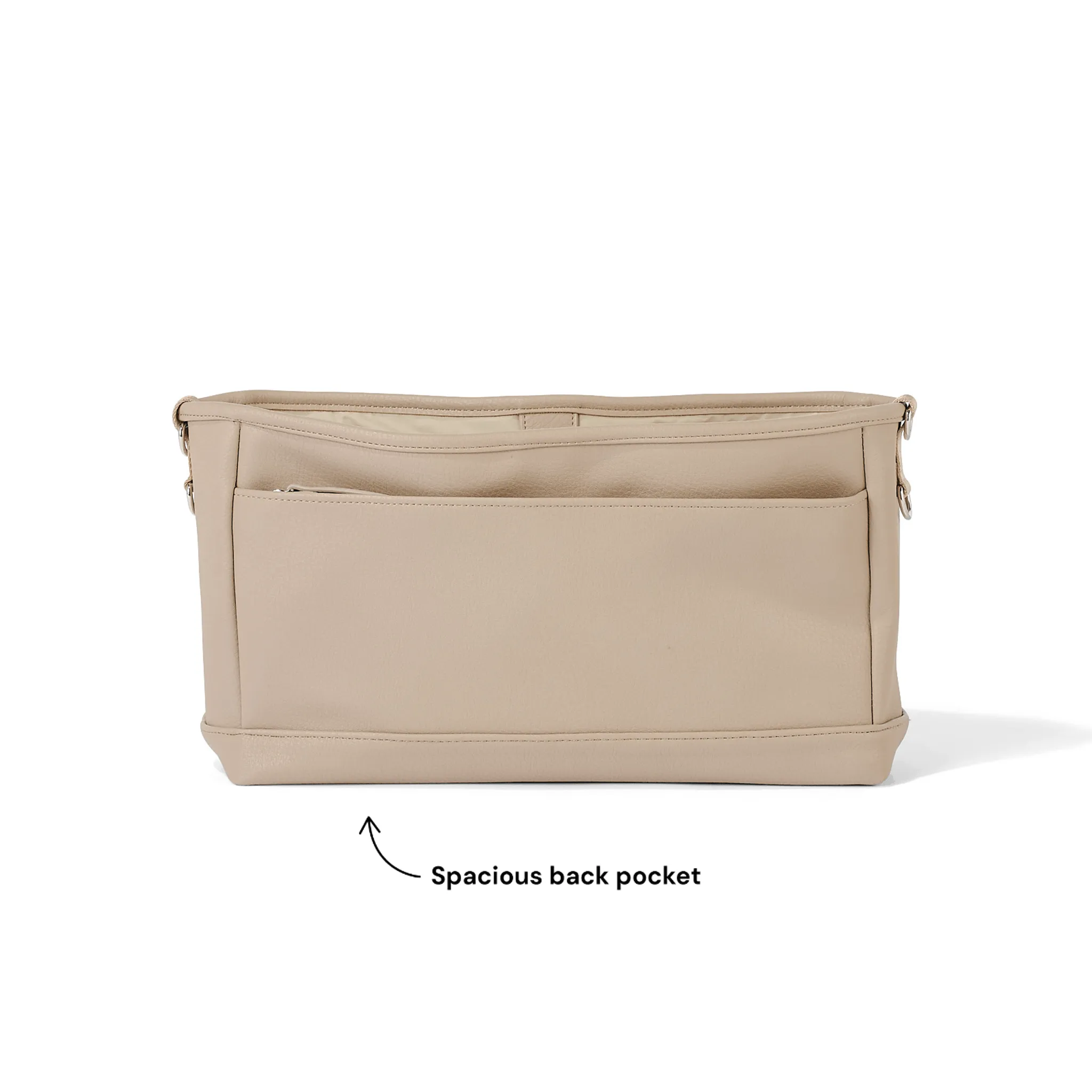 Signature Pram Caddy - Oat Dimple Vegan Leather
