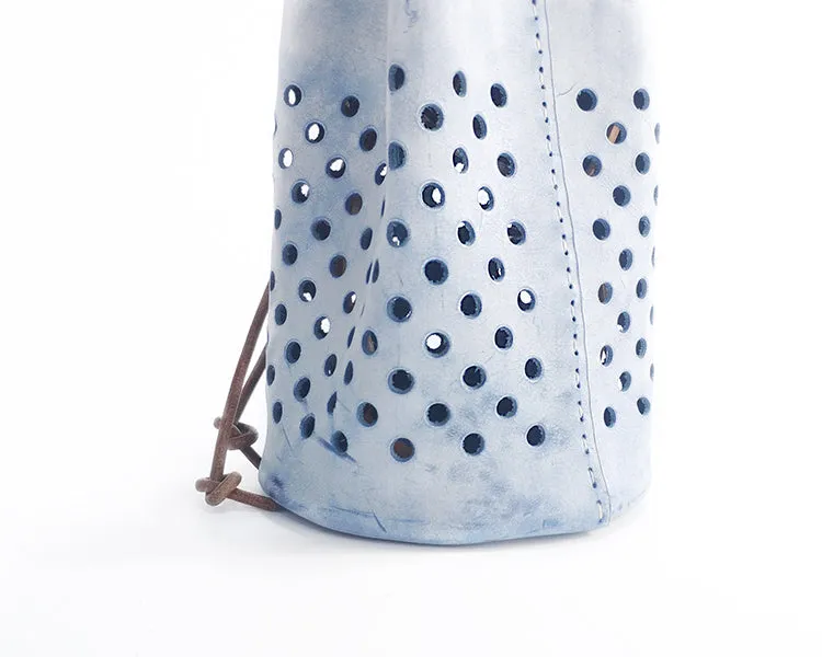 Small Womens Leather Drawstring Crossbody Bucket Bag Purse Boho Side Bags for Women