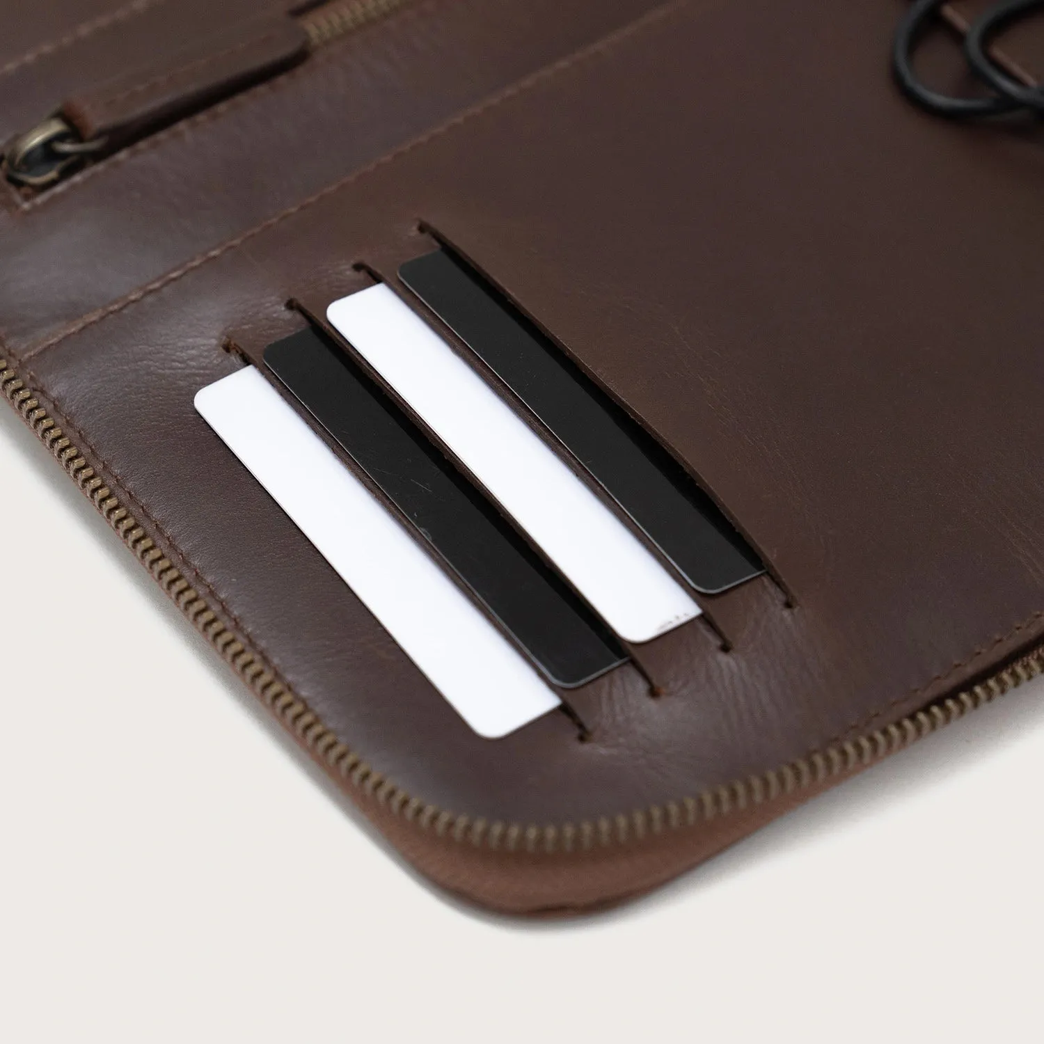 The Eclectic Vintage Brown Leather Folio Organizer