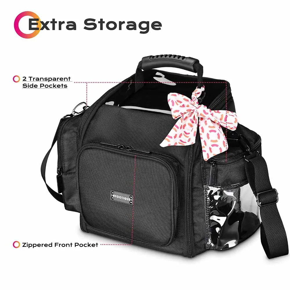 TheLAShop Nylon Makeup Travel Bag Large Compartment 1680D