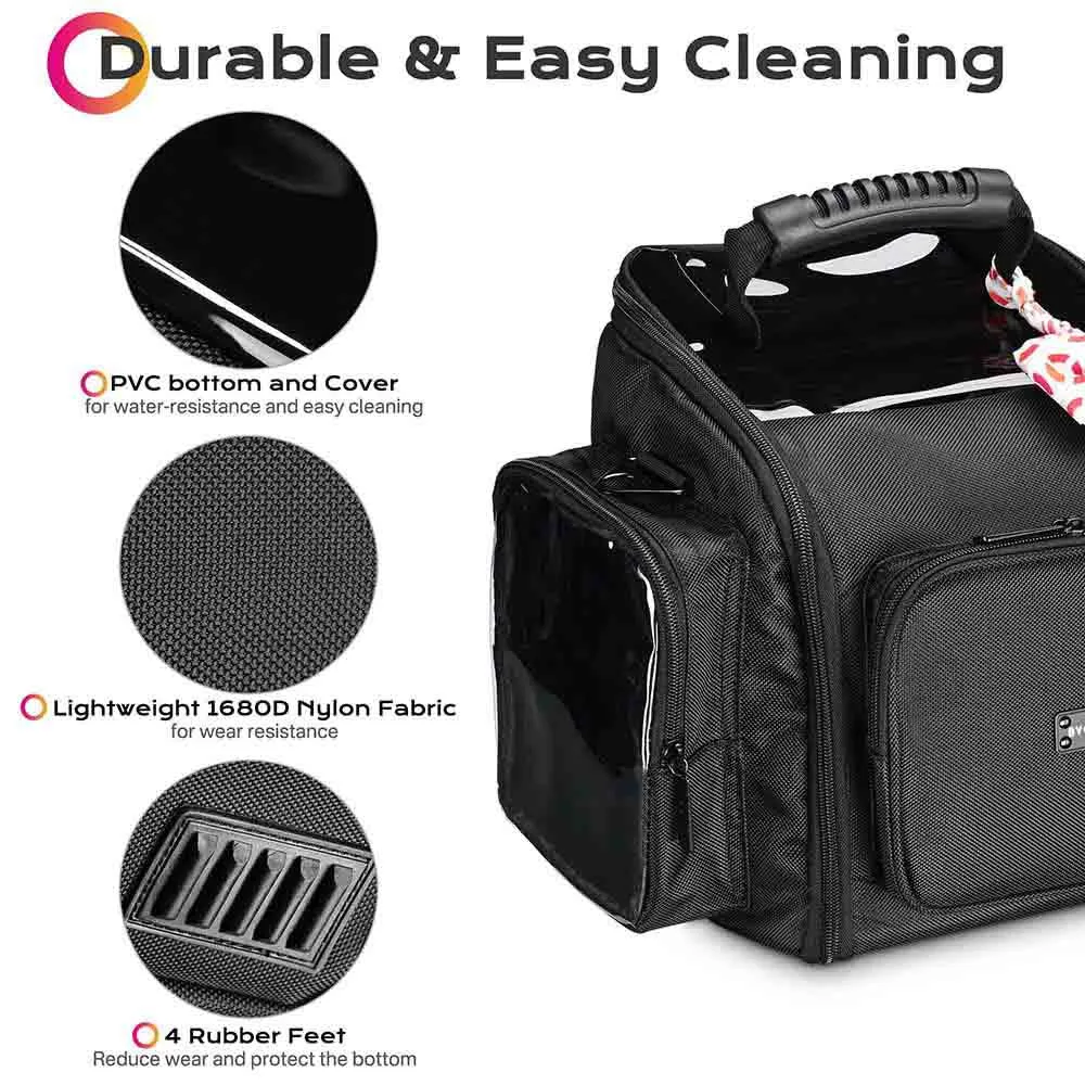 TheLAShop Nylon Makeup Travel Bag Large Compartment 1680D