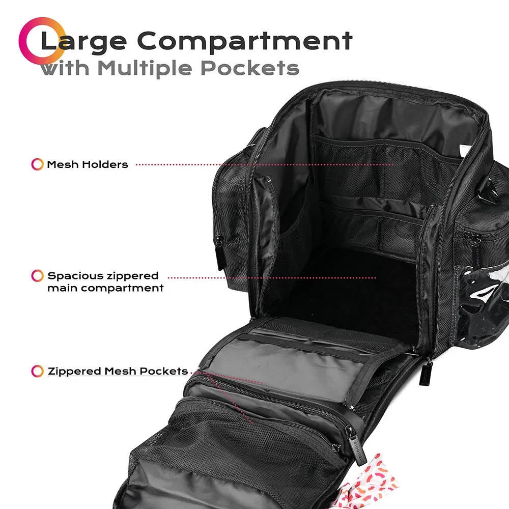 TheLAShop Nylon Makeup Travel Bag Large Compartment 1680D