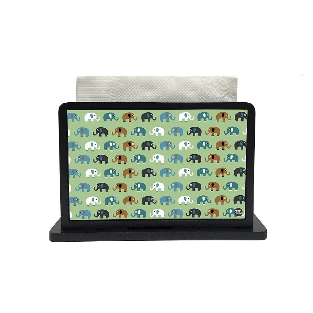 Tissue Holder Paper Napkin Stand - Elephant  Green