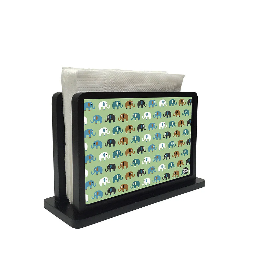 Tissue Holder Paper Napkin Stand - Elephant  Green