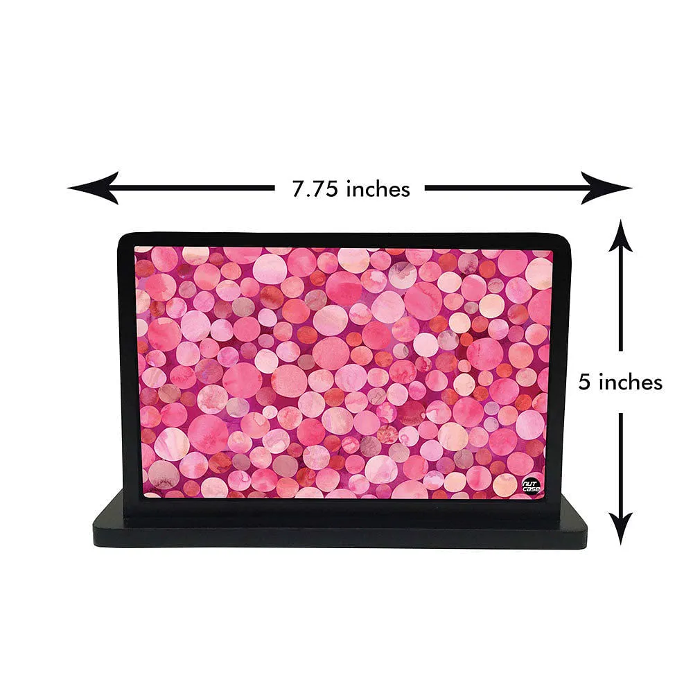Tissue Holder Paper Napkin Stand - Pink Marble Dots