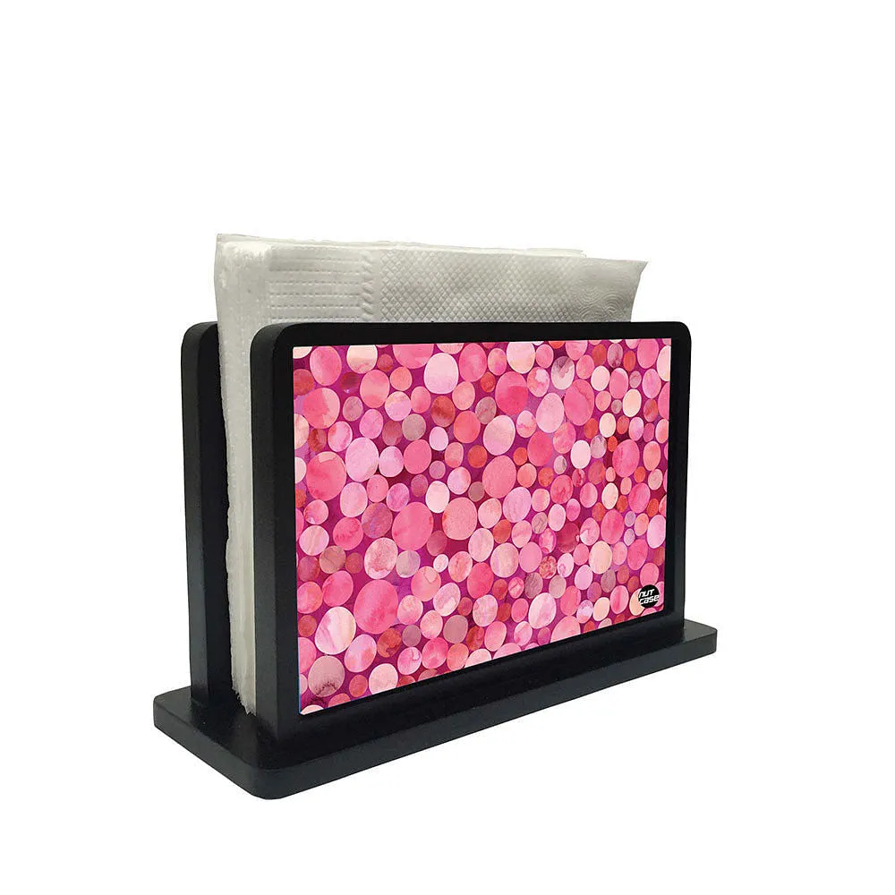 Tissue Holder Paper Napkin Stand - Pink Marble Dots