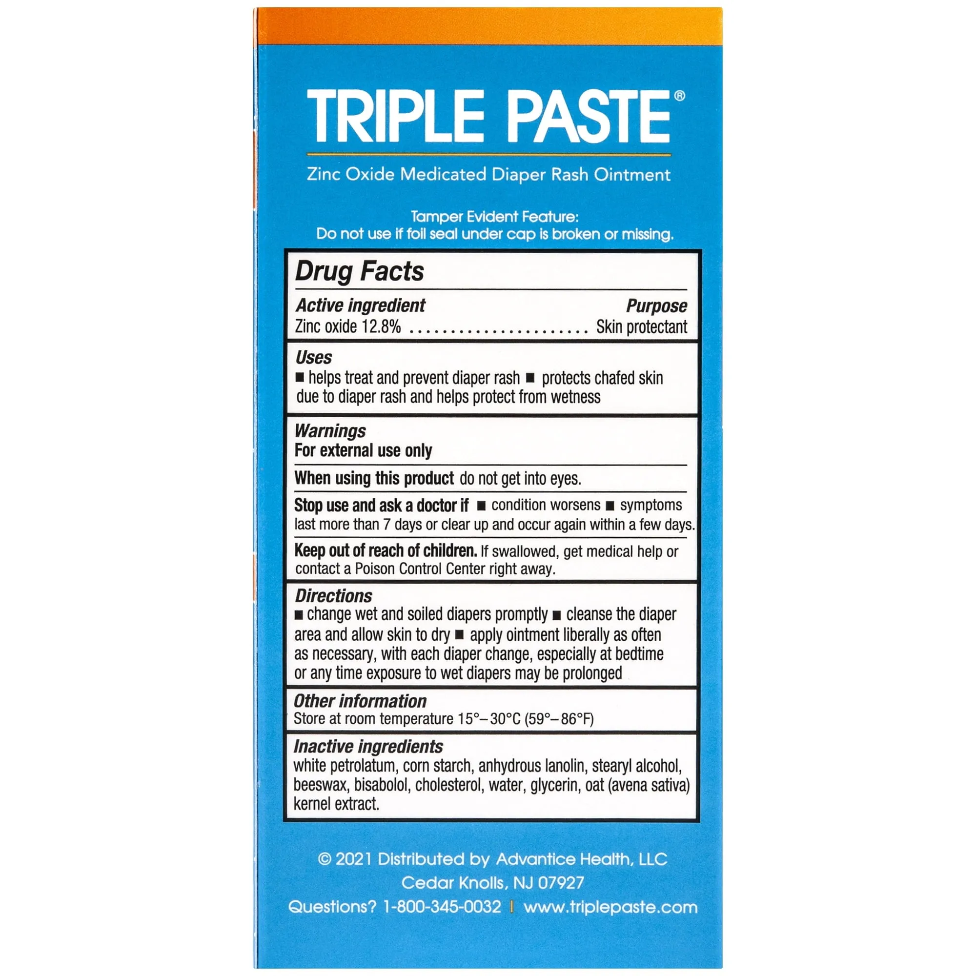 Triple Paste Diaper Rash Ointment 2 Oz