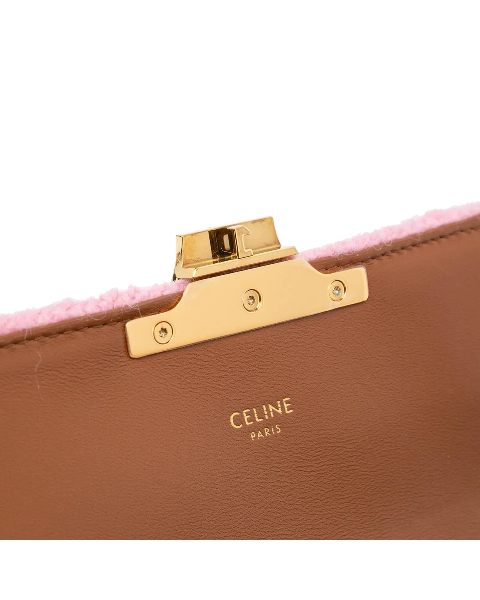 Tweed Chain Shoulder Bag with Gold-Tone Chain-Link Strap