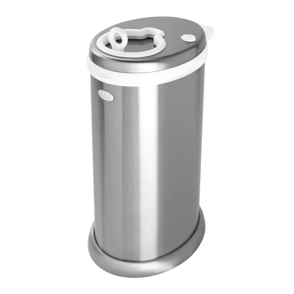UBBI Deluxe Edition Metallic Stainless Steel Diaper Pail - Chrome (91912) (Open Box)
