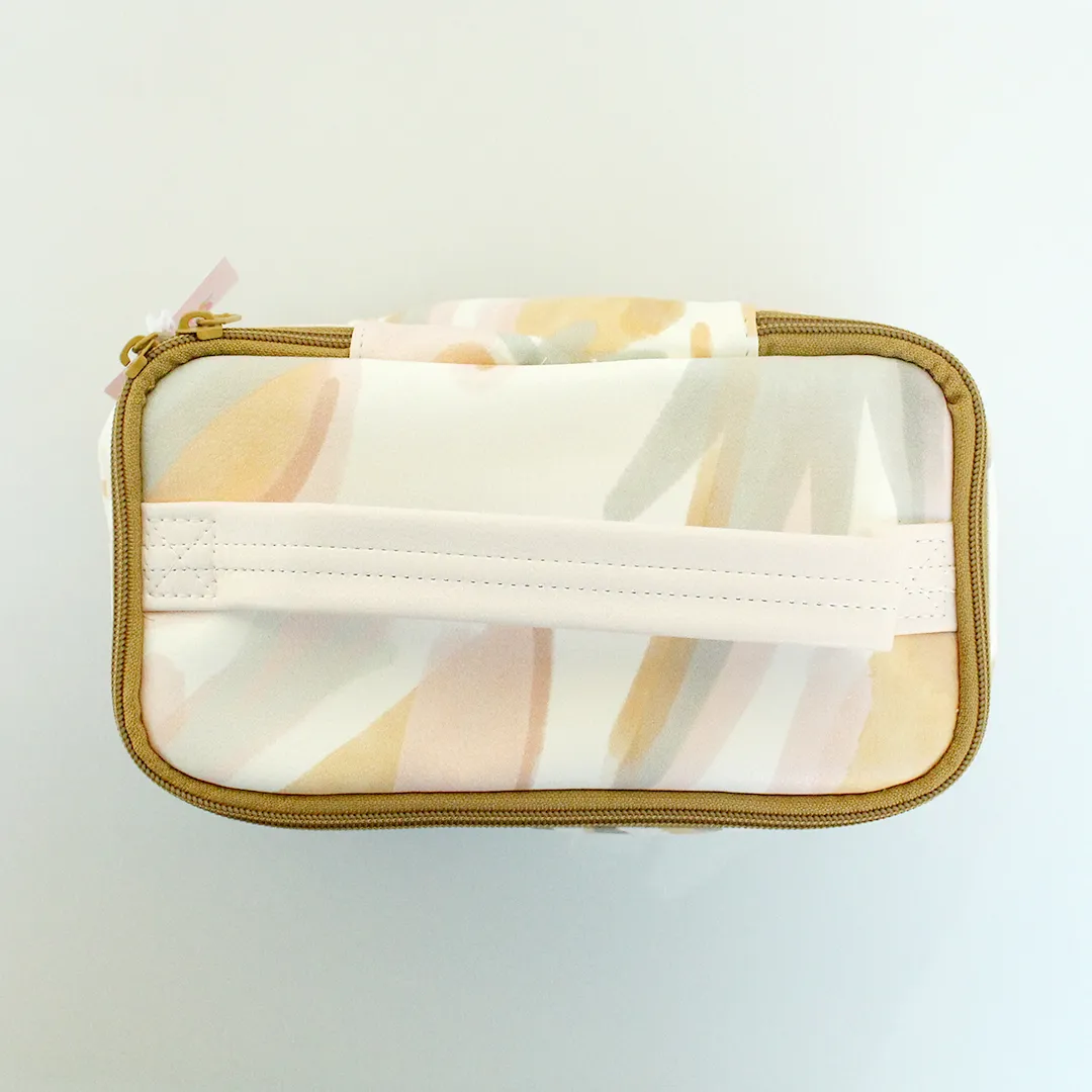 Vegan Leather Zip Top Makeup Bag