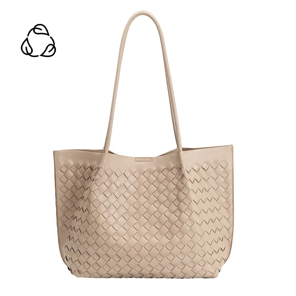 Victoria Taupe Medium Recycled Vegan Tote Bag - FINAL SALE