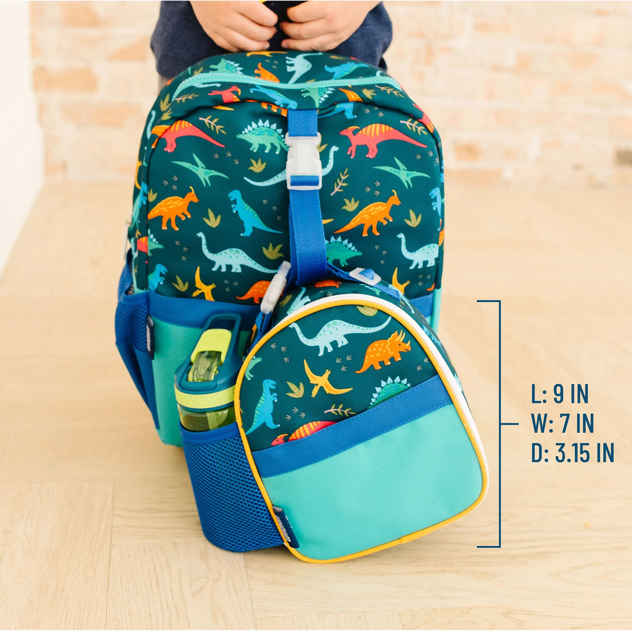 Wildkin Olive Kids Jurassic Dinosaurs Clip-In Lunch Bag