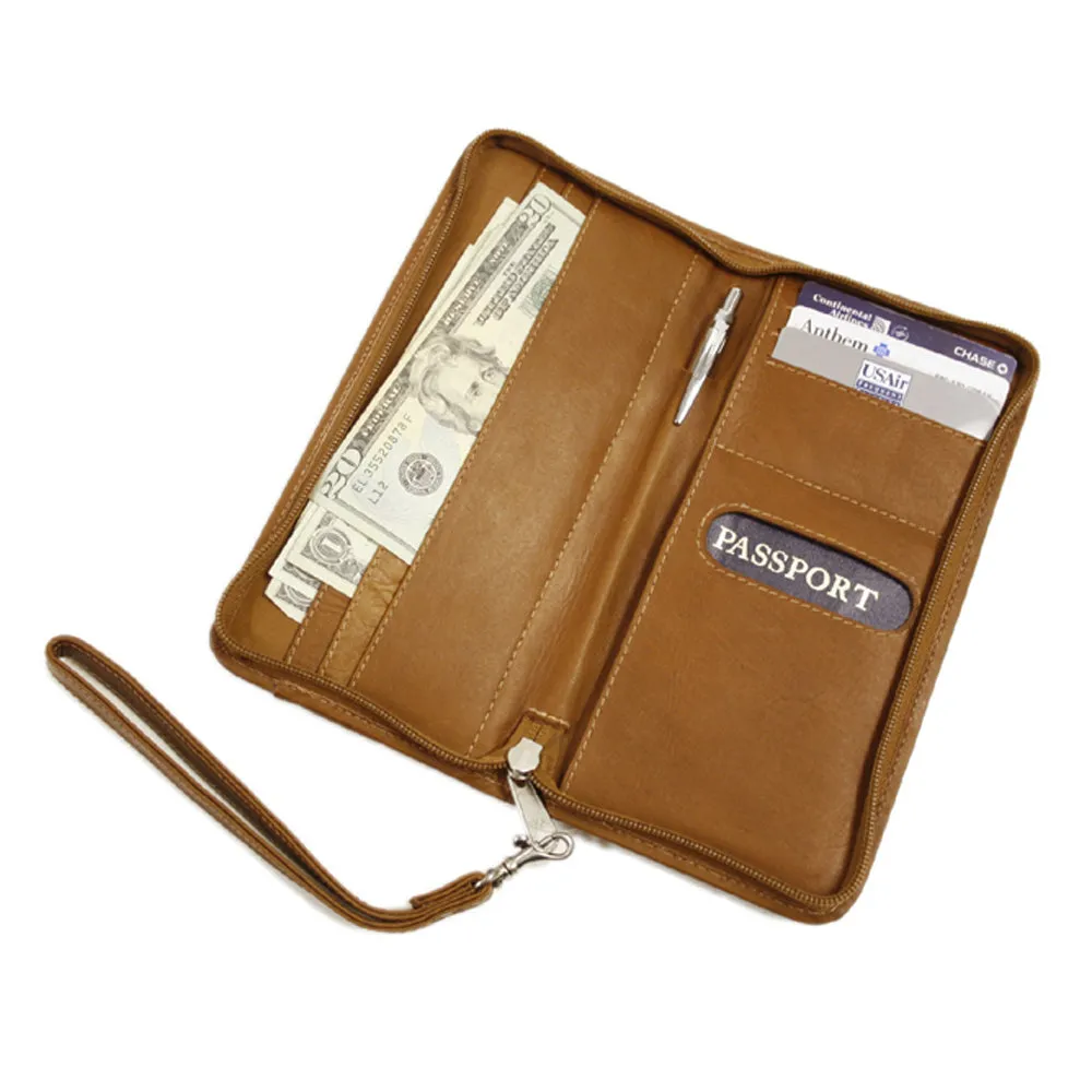 ZIPPERED PASSPORT/TICKET HOLDER