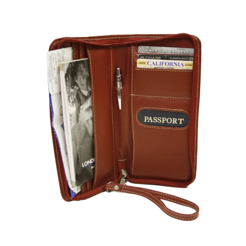 ZIPPERED PASSPORT/TICKET HOLDER