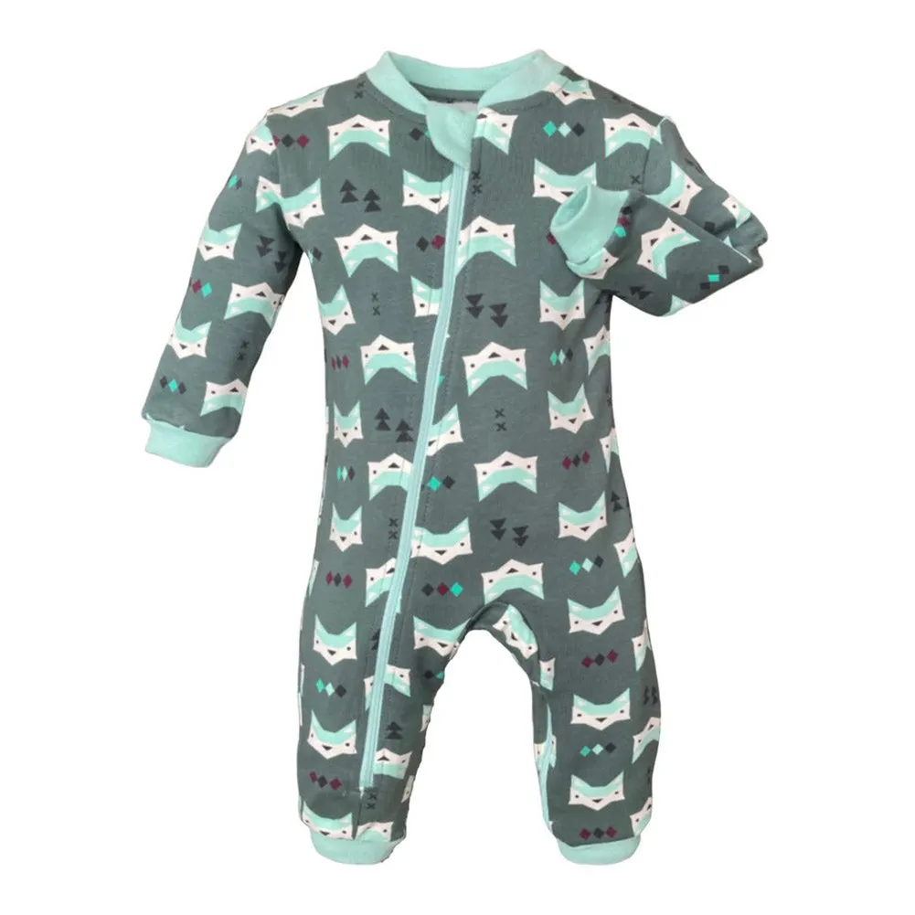 ZippyJamz Organic Cotton Footless Sleeper - Quiet Fox (12-18 Months)